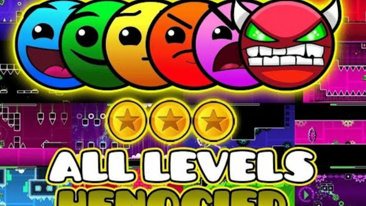 All levels in the Geometry dash | Прохождение всех 21 уровней в ...