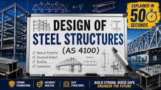 Design of Steel Structures Explained in 50 Seconds | AS 4100 Whiteboard Animation | 2026