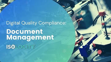 Document Management | QMS | Quality Management Software | Isolocity