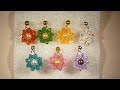 Pendientes Flor Swarovski Flower Beaded Earrings Tutorial