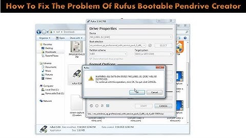 How To Fix The Problem Of Rufus Bootable Pendrive Creator
