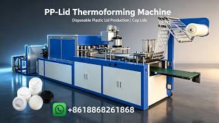 PP LID THERMOFORMING MACHINE, High Efficiency & Low Investment, for cold drink and juice cup lids