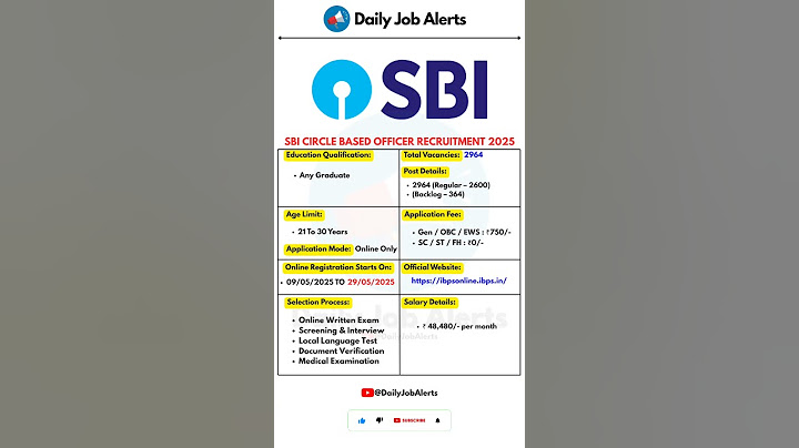 SBI Recruitment 2025 | New Vacancy 2025 | Daily Job Alerts #shorts