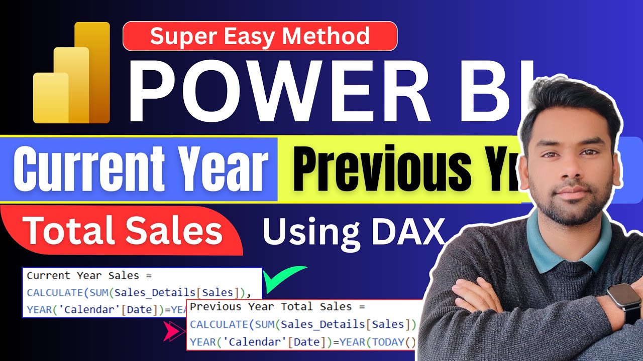 Calculate Current & Previous Year Total Sales In POWER BI [ Using DAX ...