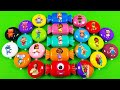 Finding cocomelon pinkfong hogi numberblocks slime with eggs cake candy mix coloring  asmr