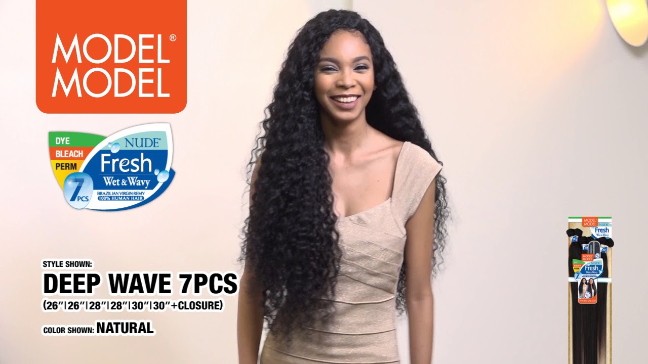 Model Model Nude Fresh W W Deep Wave Curl 7pcs Youtube