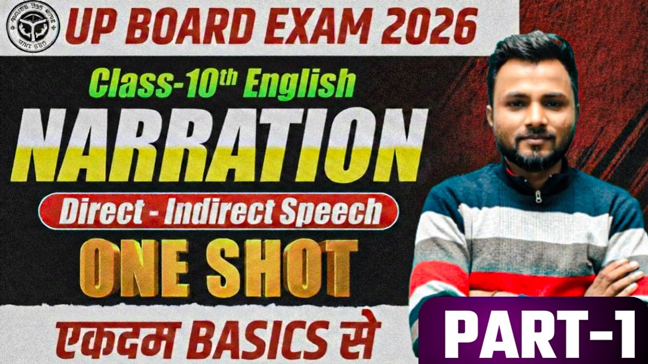 Narration in English Grammar | Board Class 10th | Part-2 | Basic Concepts & Rules
