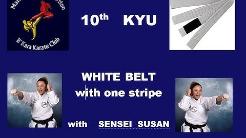 10 KYU  -   WHITE BELT WITH ONE STRIPE   SYLLABUS