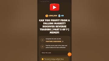 Memefi Video Code Can You Profit from a Falling Market? Discover Reverse Trading #memefivideocode