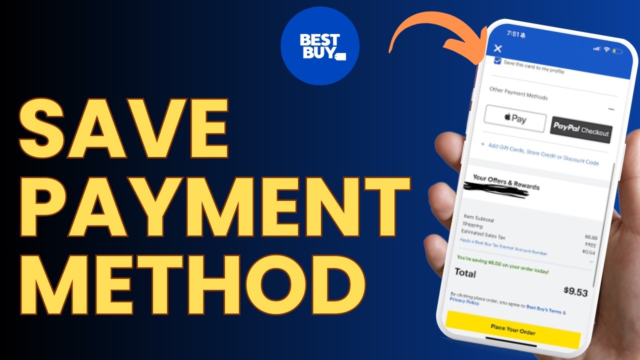 Как сохранить способ оплаты в приложении Best Buy
