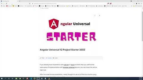 Angular Universal Starter 2022