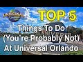 Top 5 Things To Do (You're Not Doing)