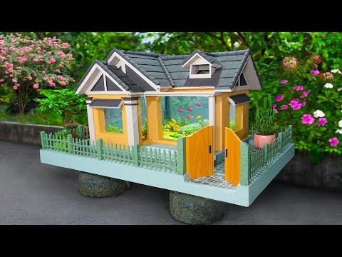 Build wonderful aquarium house from cement very easy