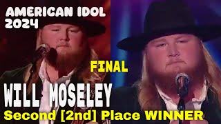 American Idol 2024 Final Round Two - Will Moseley Rendition "Good Book Bad" A Song by Will Moseley