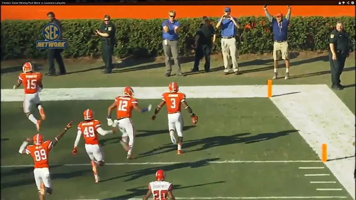 Florida's Game Winning Punt Block vs Louisiana Lafayette