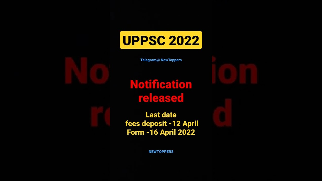 UPPCS NOTIFICATION 