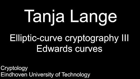 Elliptic-curve cryptography III - Edwards curves