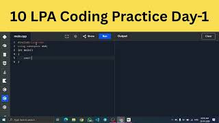 10 LPA coding Practice Day-1(C++) #lmengineeringclasses #Coding 