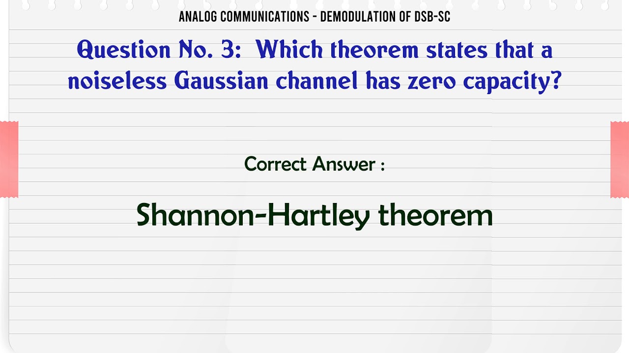 MCQ Questions Demodulation of DSB-SC with Answers