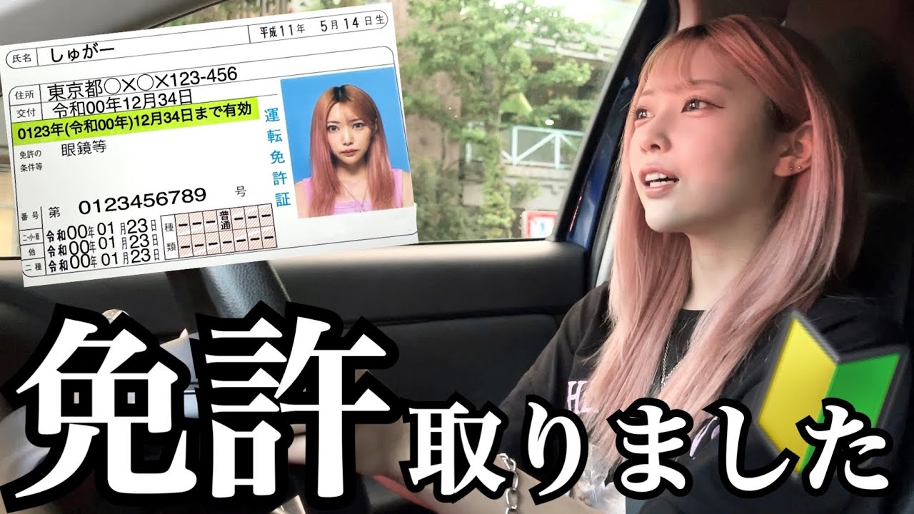 しゅがー、運転免許を取得したってよ。