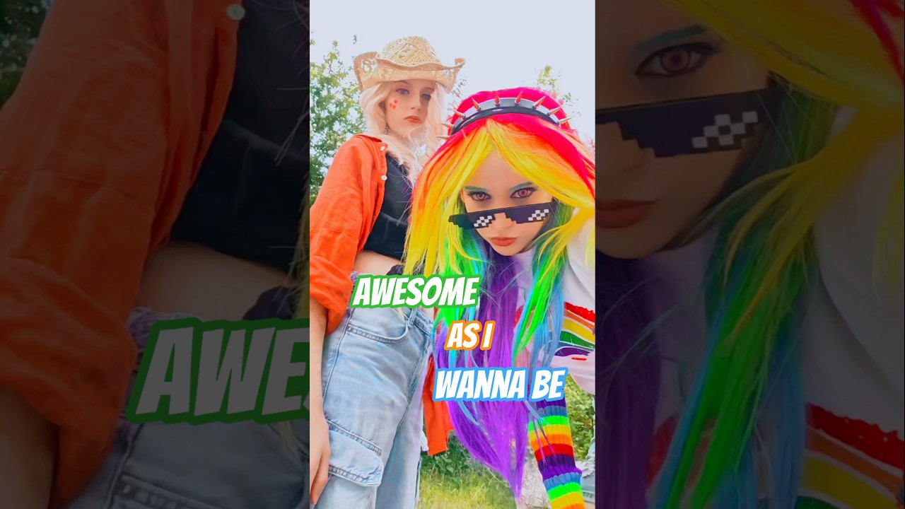 Awesome as I wanna be | Rainbow Dash & Applejack @shinigamisara #cosplay #shorts #mlp
