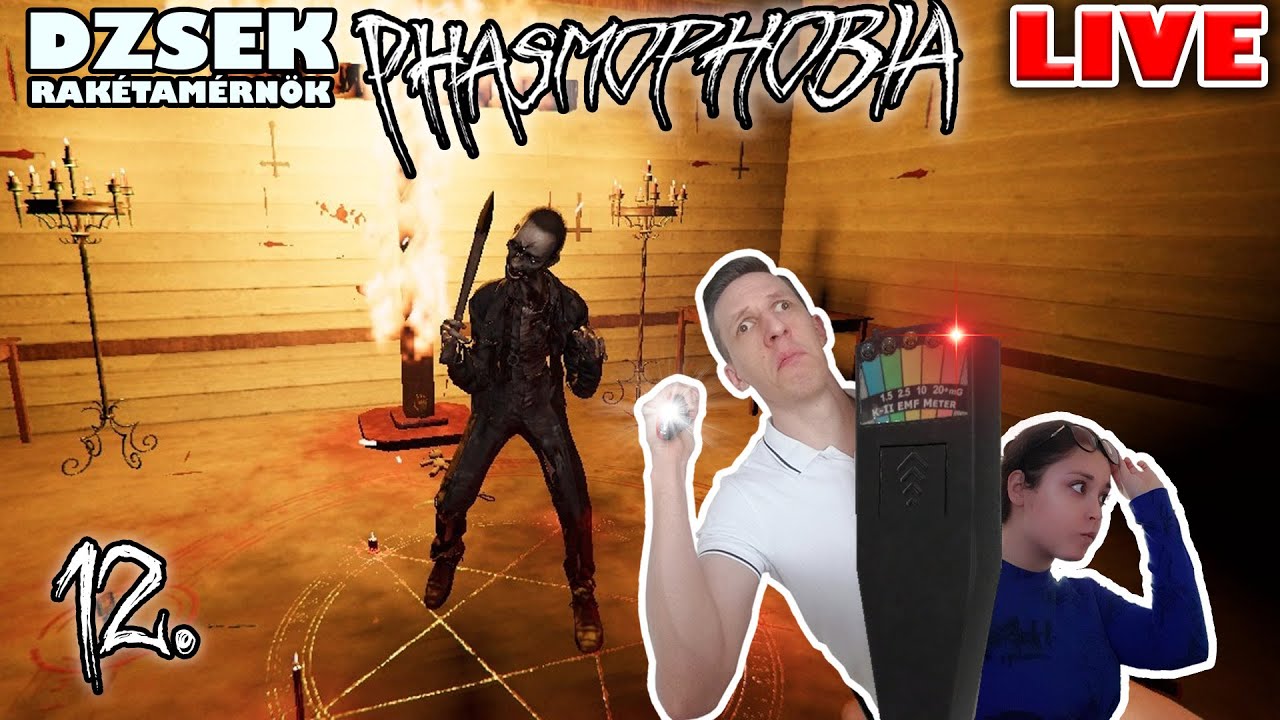 🔴 Phasmophobia - LIVE - 12. Rész - Paranormális Paragépek