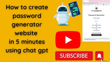 How to create a password generator website under just 5 minutes using chat GPT.Click here!!!