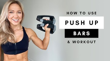 15 Min PUSH UP BARS WORKOUT & How To Guide | at Home