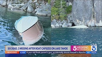 6 dead, 2 missing after boat capsizes on Lake Tahoe