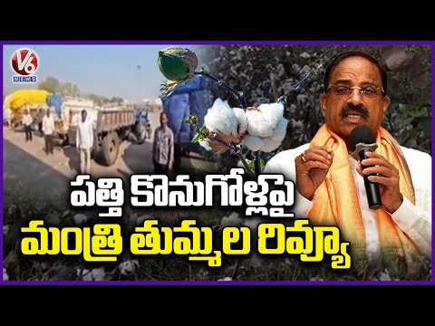 Tummala Nageswara Rao Advocates Minimum Support Price for Cotton | V6 News - V6NEWSTELUGU