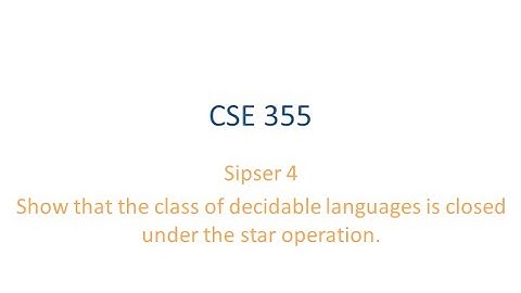 ASU CSE355: Ch 4.1 Vid 5, Examples - Closure under Star for Decidable Languages