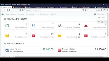 Demonstração do Sistema Financeiro em PHP 8 PDO