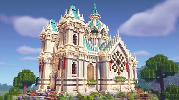 Minecraft | How to Build a Beautiful Cathedral | Church Tutorial (Part 1)