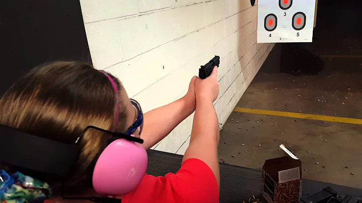 Emily shooting Walther P22