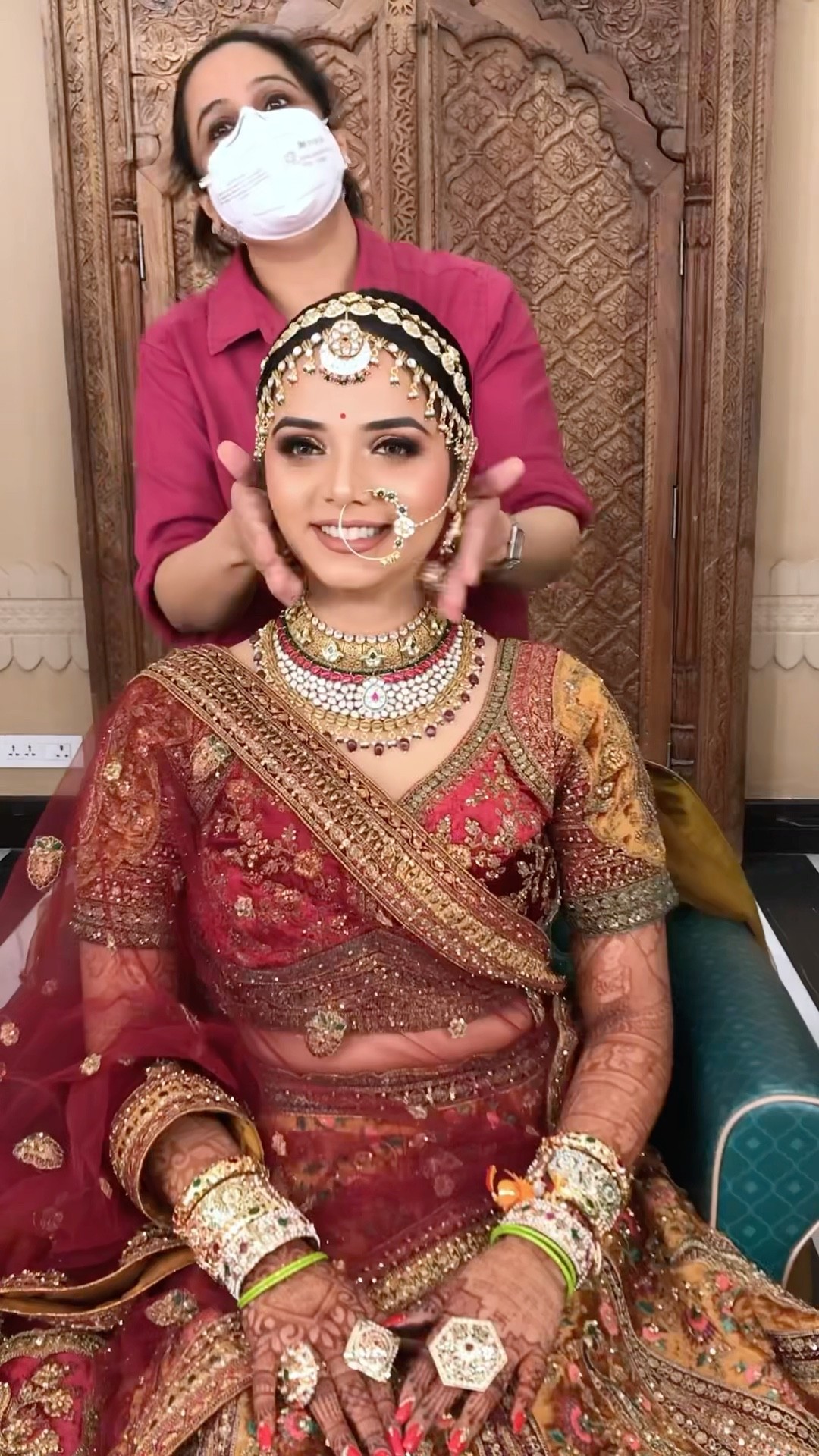What a pretty bride ❤️ Makeup by Parul Garg
