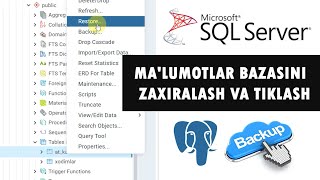 PostgreSQL backup and restore a database with pgAdmin