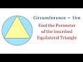 Equilateral Triangle and Circle Geometry Quiz