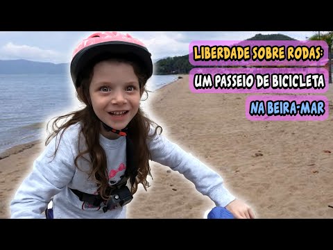 Passeio de bicicleta na praia de SC sem rodinhas