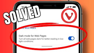 How to force dark mode for web pages in Vivaldi