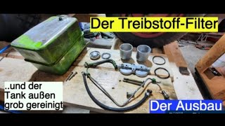 Agria 4800. TREIBSTOFF-FILTER und TANK. AUSBAU und grobe Reinigung. Da Xaver.