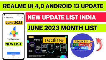 Realme Android 13 UI 4.0 New Update List | Realme June 2023 Month New Software Update List