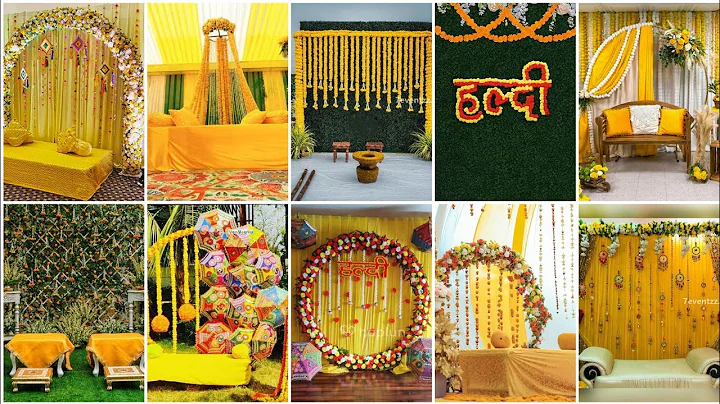 Haldi decoration ideas for marriage ceremony 2024/ haldi stage for haldi ceremony/haldi decoration