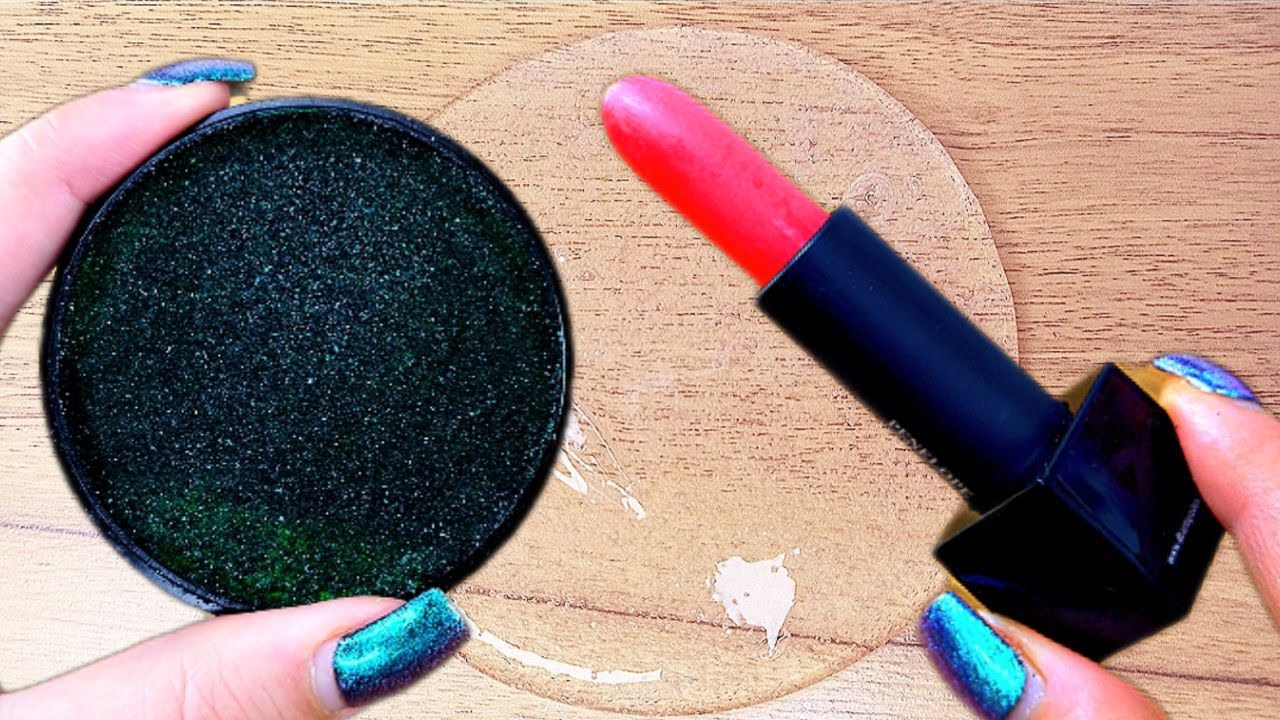 mixing LIPSTICK with slime|relaxing asmr videos 