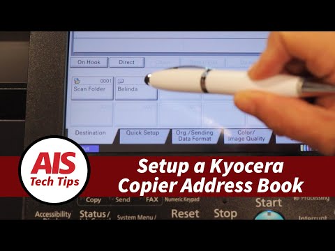 How to Setup your Kyocera Copier's Address Book and One Touch Keys