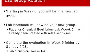 CHEM 1412 Lecture 9/25-9/26 Part 0: Lab Group Rotation