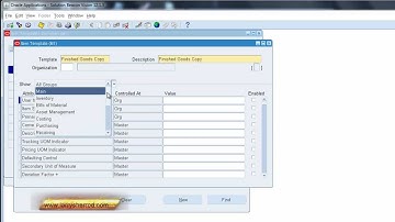 INV Item Copy Template, Oracle Applications Training
