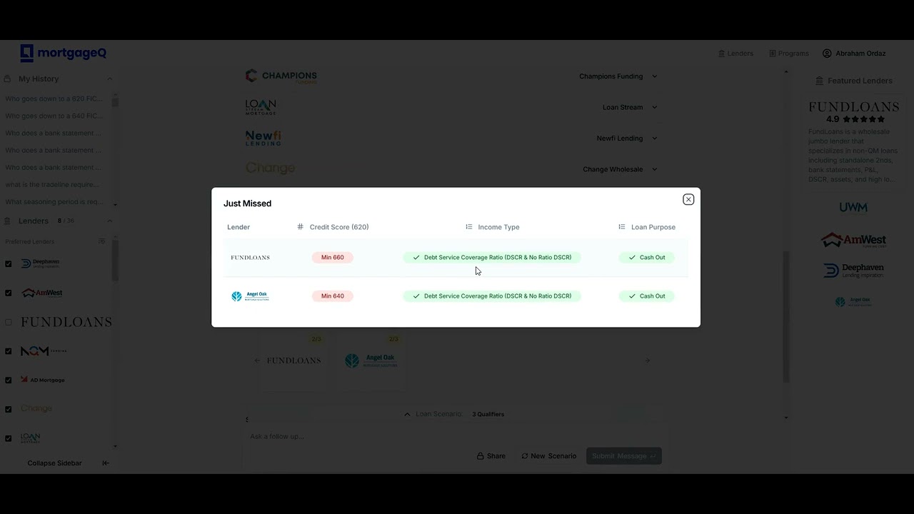 Wholesale Lender | MortgageQ Just Missed