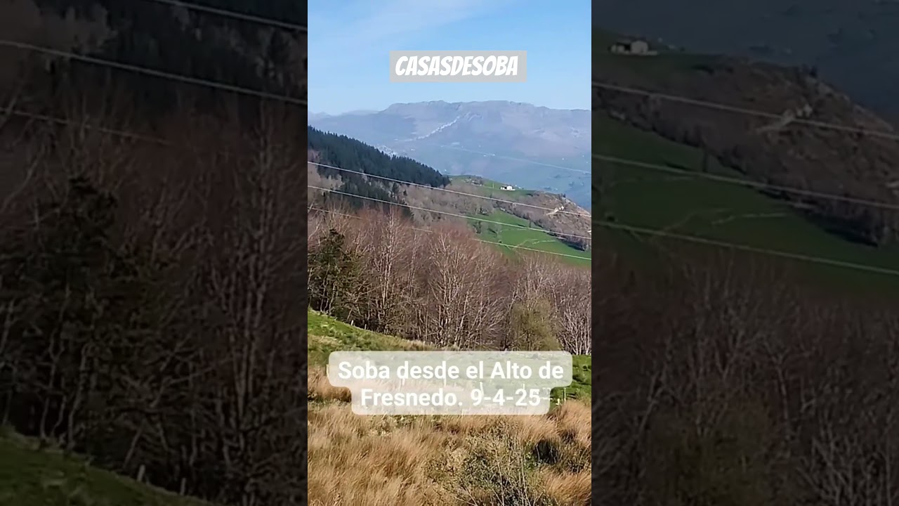 Vistas de Soba desde el alto de Fresnedo en Soba y Ramales (Cantabria). CasasdeSoba.