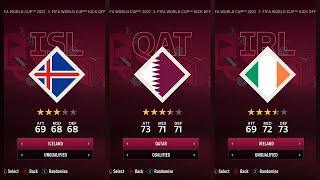 Every Playable Country in FIFA 23 World Cup Mode Qatar | All Nations