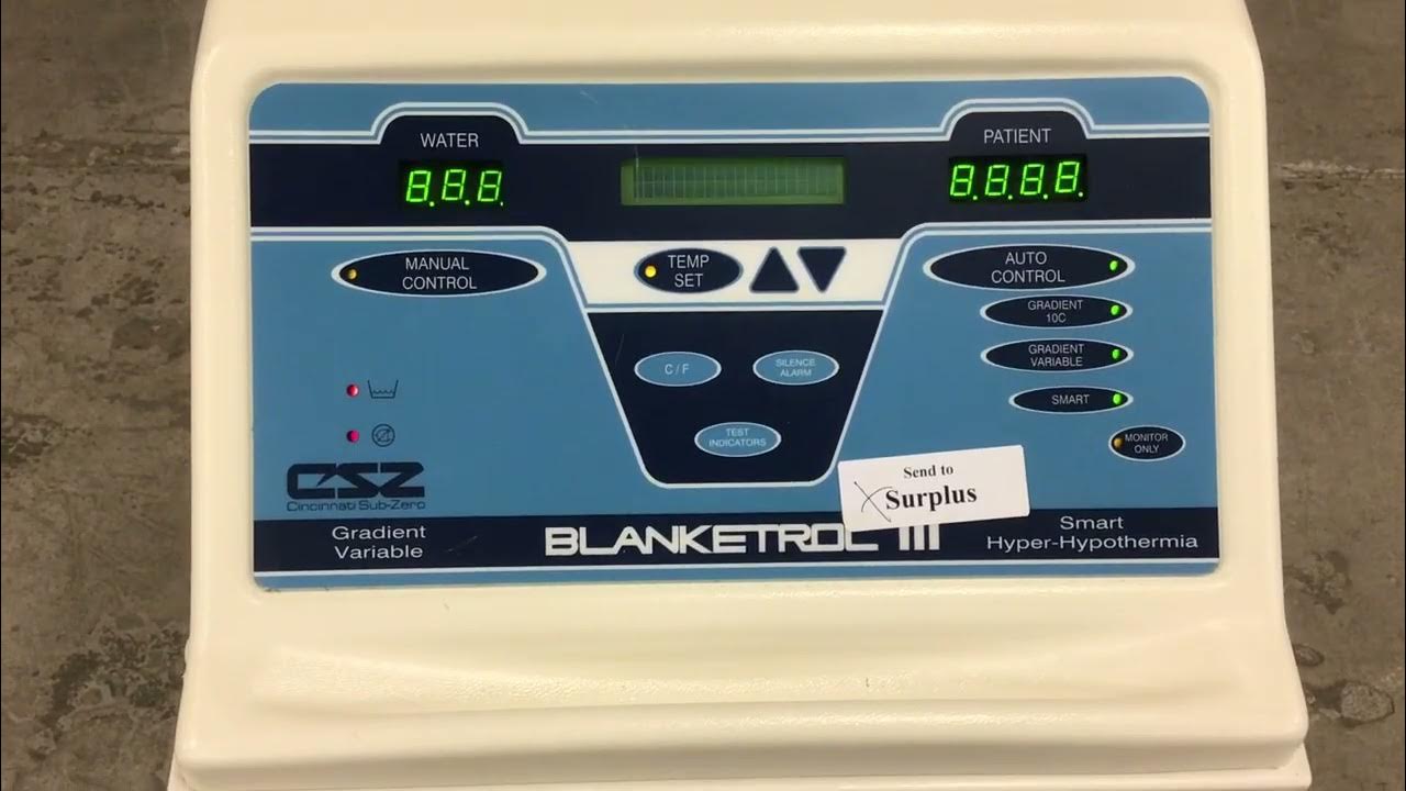 GovDeals Cincinnati Sub Zero Blanketrol III, Model 233 YouTube